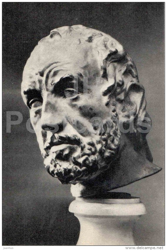 sculpture by Auguste Rodin - A Man with a Broken Nose , 1864 - french art - unused - JH Postcards