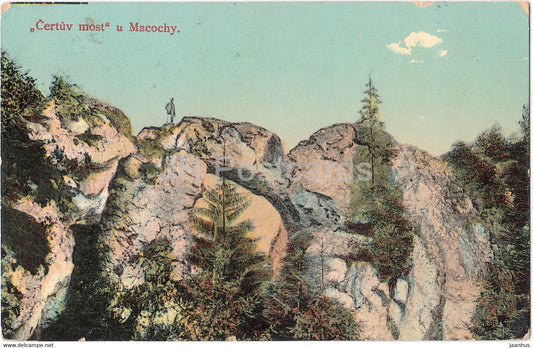 Certuv most u Macochy - old postcard - Czech Republic - used - JH Postcards