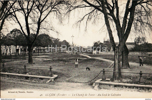 Lucon - Le Champ de Foire - Au Fond le Calvaire - 46 - old postcard - France - unused - JH Postcards