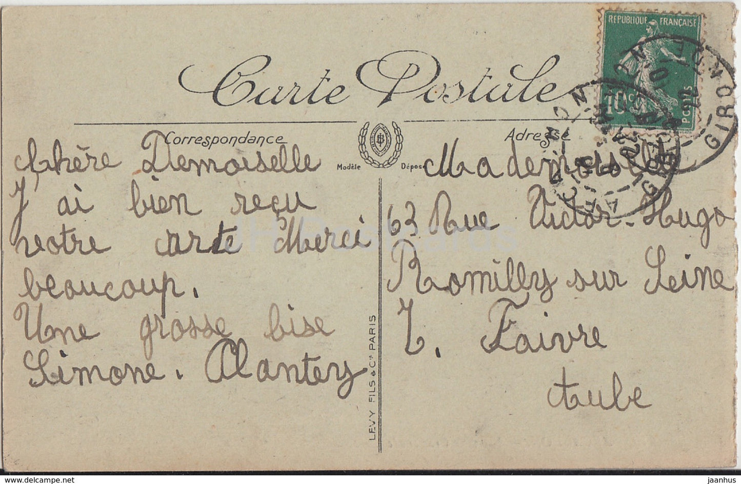 Arcachon - Nouvelle Promenade - 179 - 1922 - old postcard - France - used