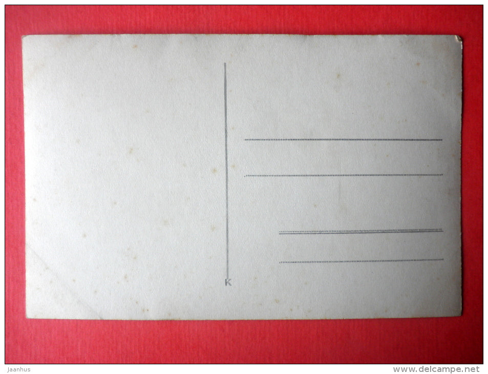 painting by Waller . Witnesses of Grief - deer - woman - art - Imperial Russia - unused - JH Postcards