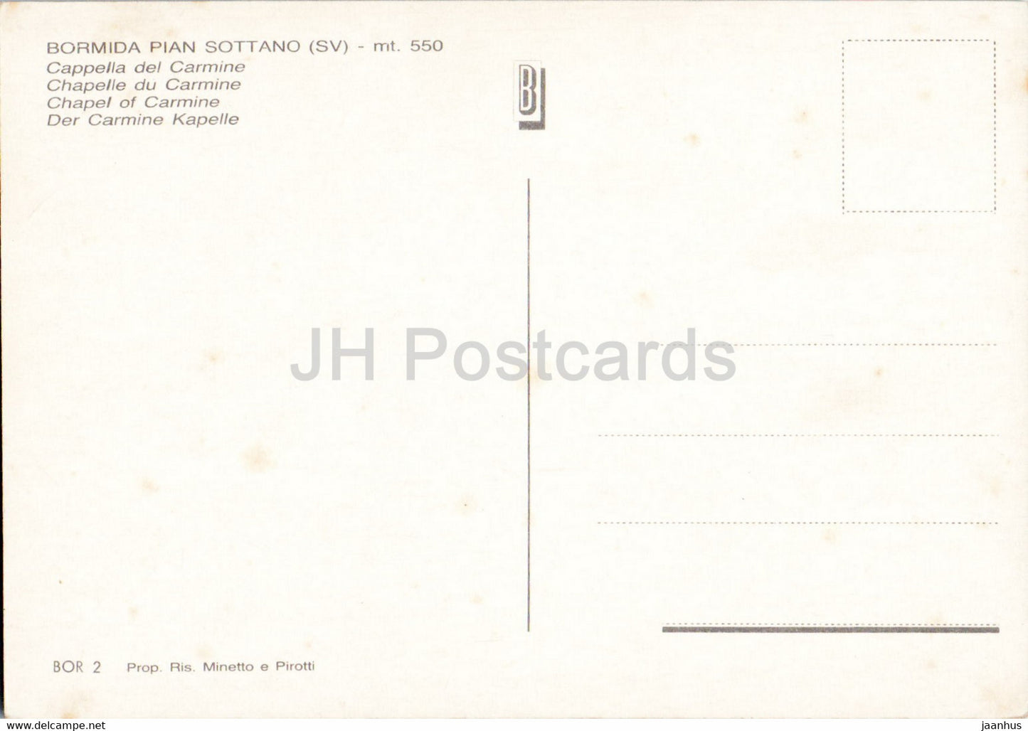 Bormida Pian Sottano - Capella del Carmine - Chapel of Carmine - car - Italy - unused