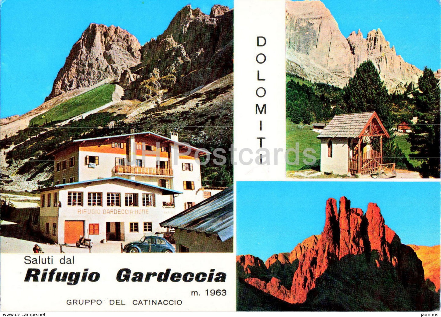 Saluti dal Rifugio Gardeccia - Gruppo del Catinaccio - Italy - unused - JH Postcards