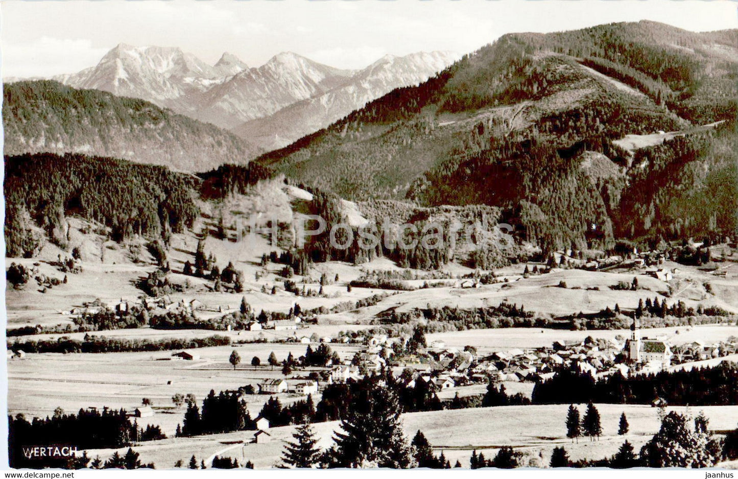Wertach 915 m mit Geishorn 2249 m - old postcard - Germany - unused - JH Postcards