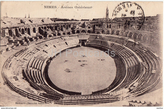 Nimes - Arenes - Interieur - 10 - 1920 - old postcard - France - used - JH Postcards