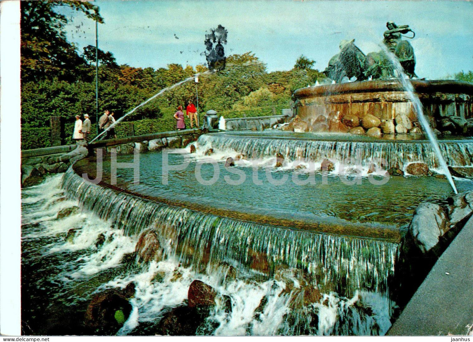 Copenhagen - Gefion Fountain - 63 - 1973 - Denmark - used - JH Postcards