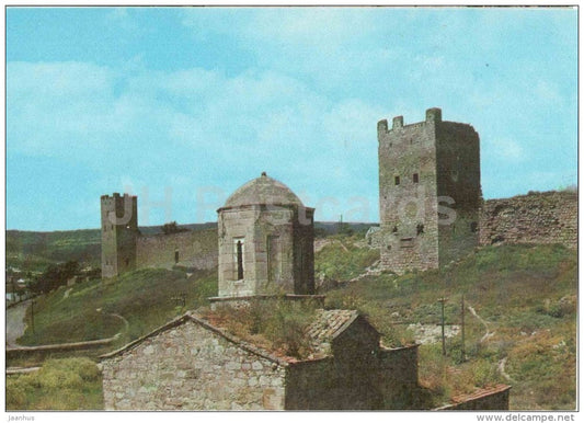 Genoese fortress view - Crimea - Krym - postal stationery - 1978 - Ukraine USSR - unused - JH Postcards