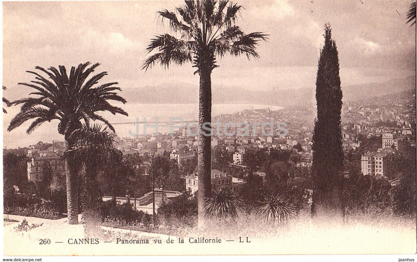 Cannes - Panorama vu de la Californie - 260 - old postcard - France - unused - JH Postcards