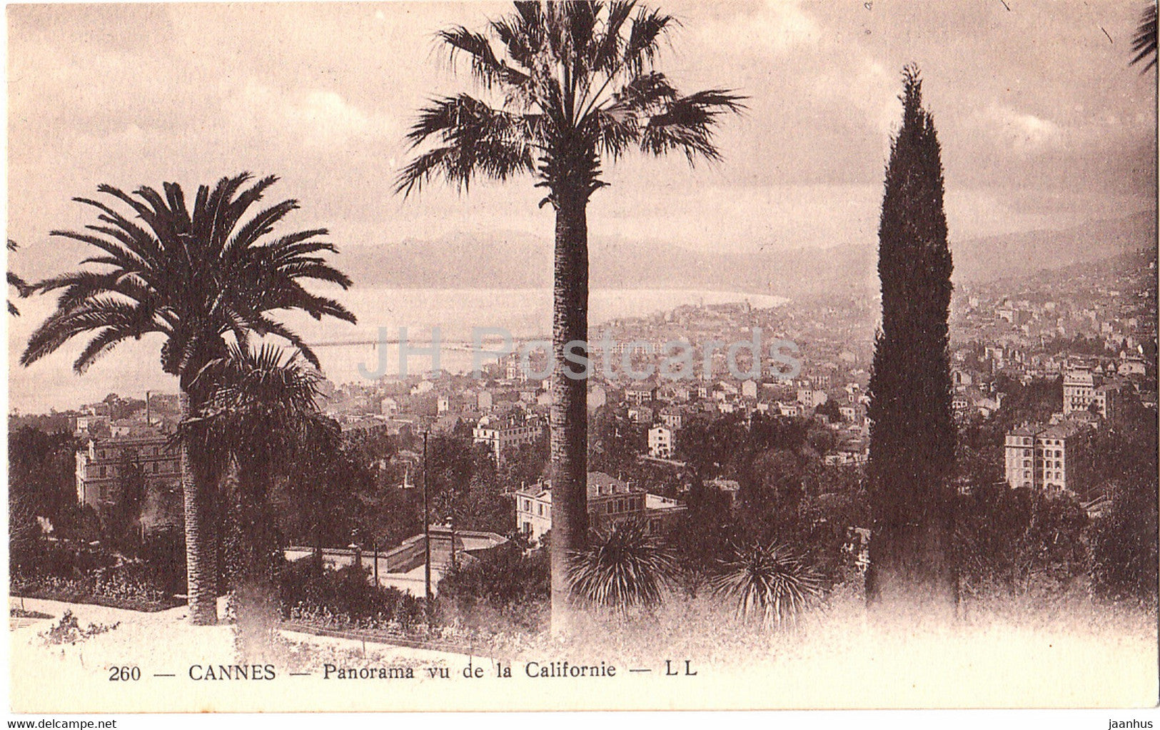 Cannes - Panorama vu de la Californie - 260 - old postcard - France - unused - JH Postcards