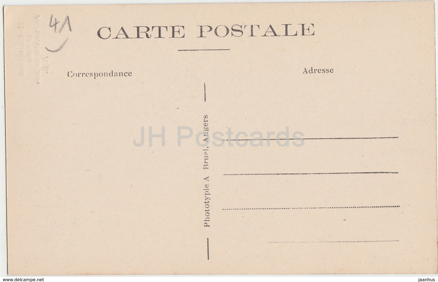 Chambord - Le Poele du Maréchal de Saxe - 17 - carte postale ancienne - France - inutilisée