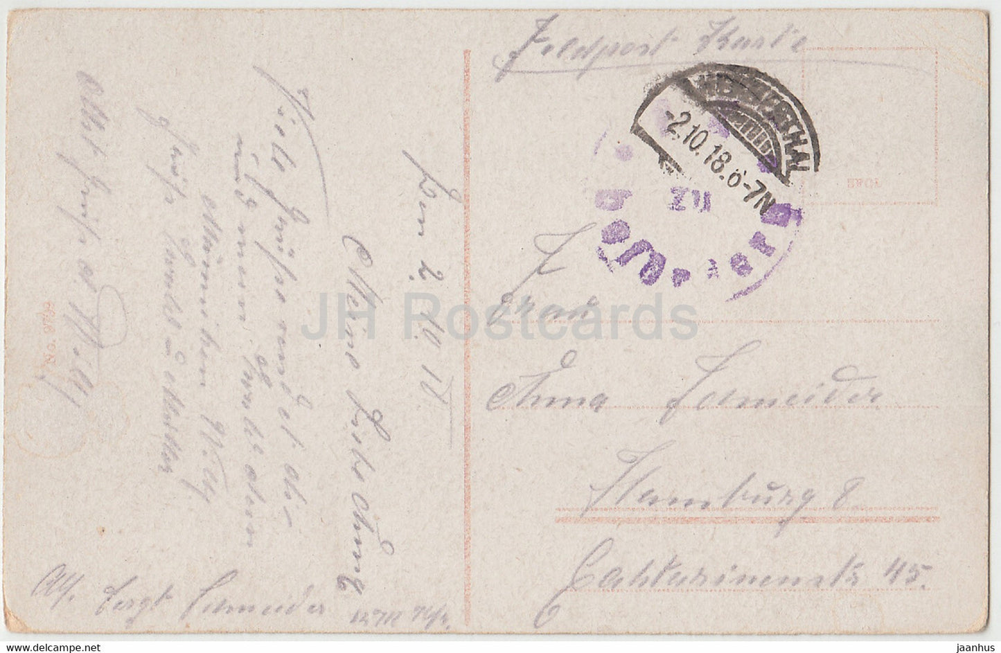 Herbesthal - Bahnhof - Zug - Bahnhof - Feldpost - alte Postkarte - 1918 - Belgien - gebraucht
