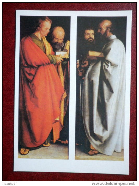 painting by Albrecht Dürer - 4 Apostle , 1526 - german art - unused - JH Postcards