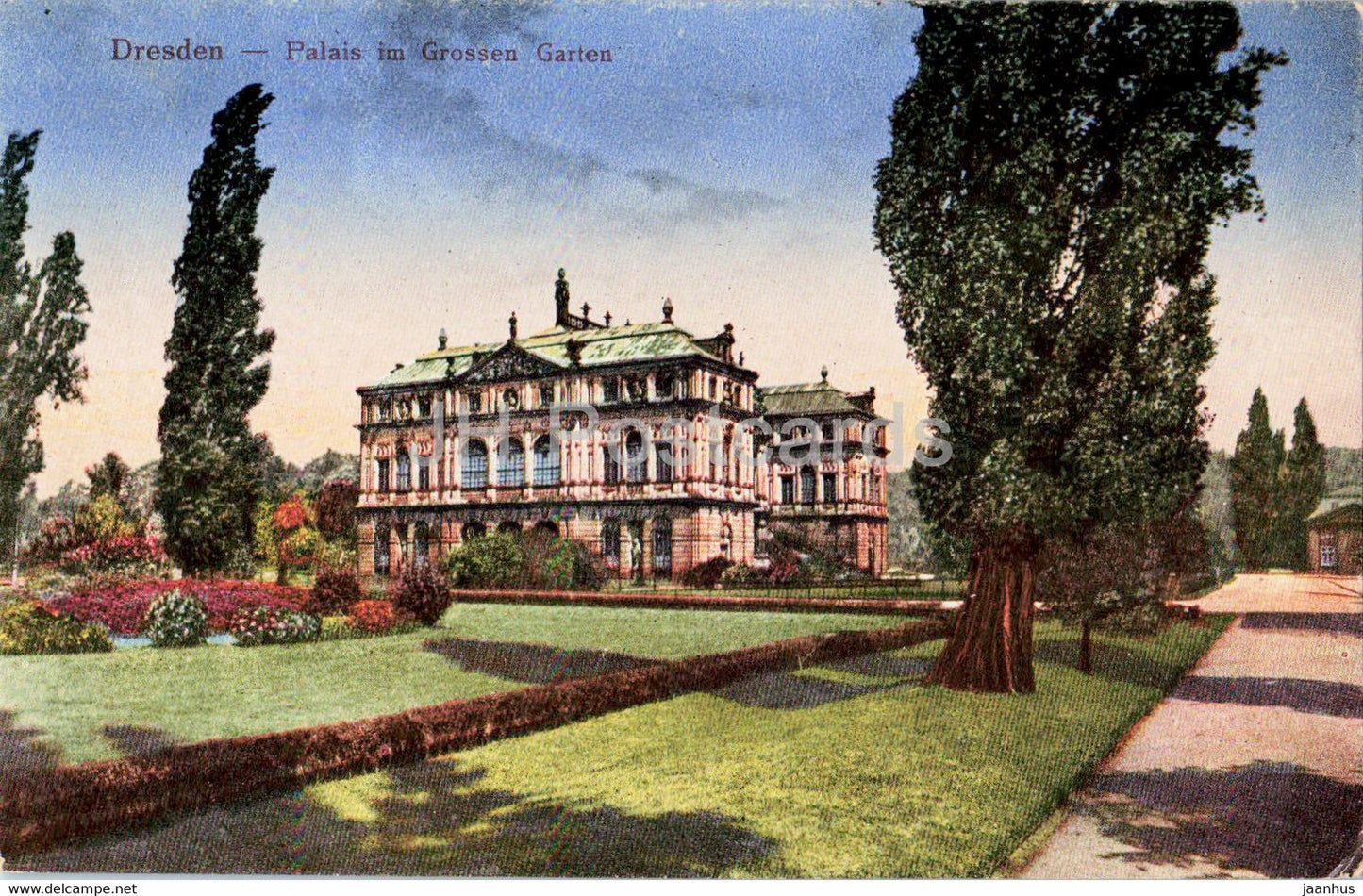 Dresden - Palais im Grossen Garten - castle - old postcard - Germany - unused - JH Postcards