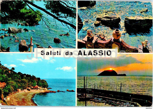 Saluti da Alassio - multiview - 500- 1978 - Italy - used - JH Postcards