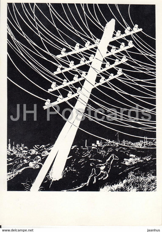 Russian writer Vladimir Mayakovsky - poem Horosho - Good - 1 - illustration - 1969 - Russia USSR - unused - JH Postcards