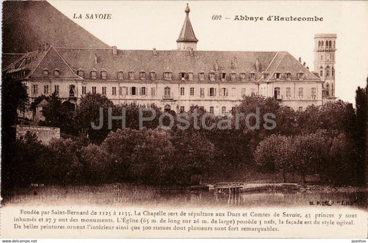 La Savoie - Abbaye d'Hautecombe - 602 - old postcard - France - unused - JH Postcards
