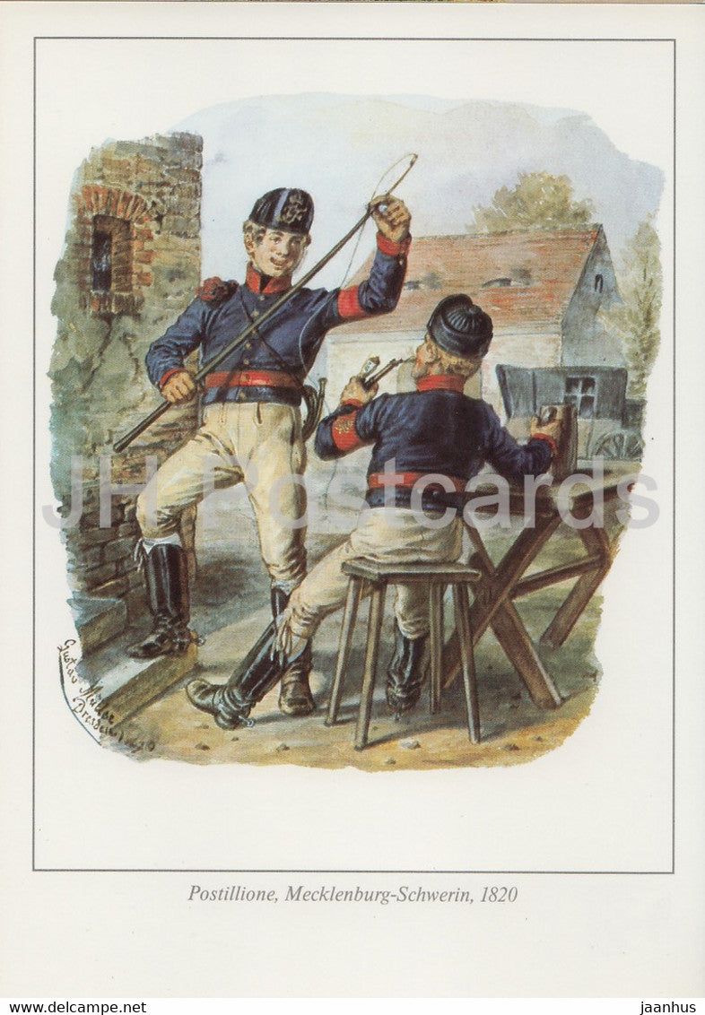 Postillione - Mecklenburg Schwerin - Postmen - Mail Service - Germany - unused - JH Postcards