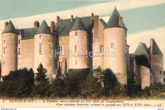Luynes - Le Chateau - ouest construit - castle - 5 - old postcard - France - unused - JH Postcards