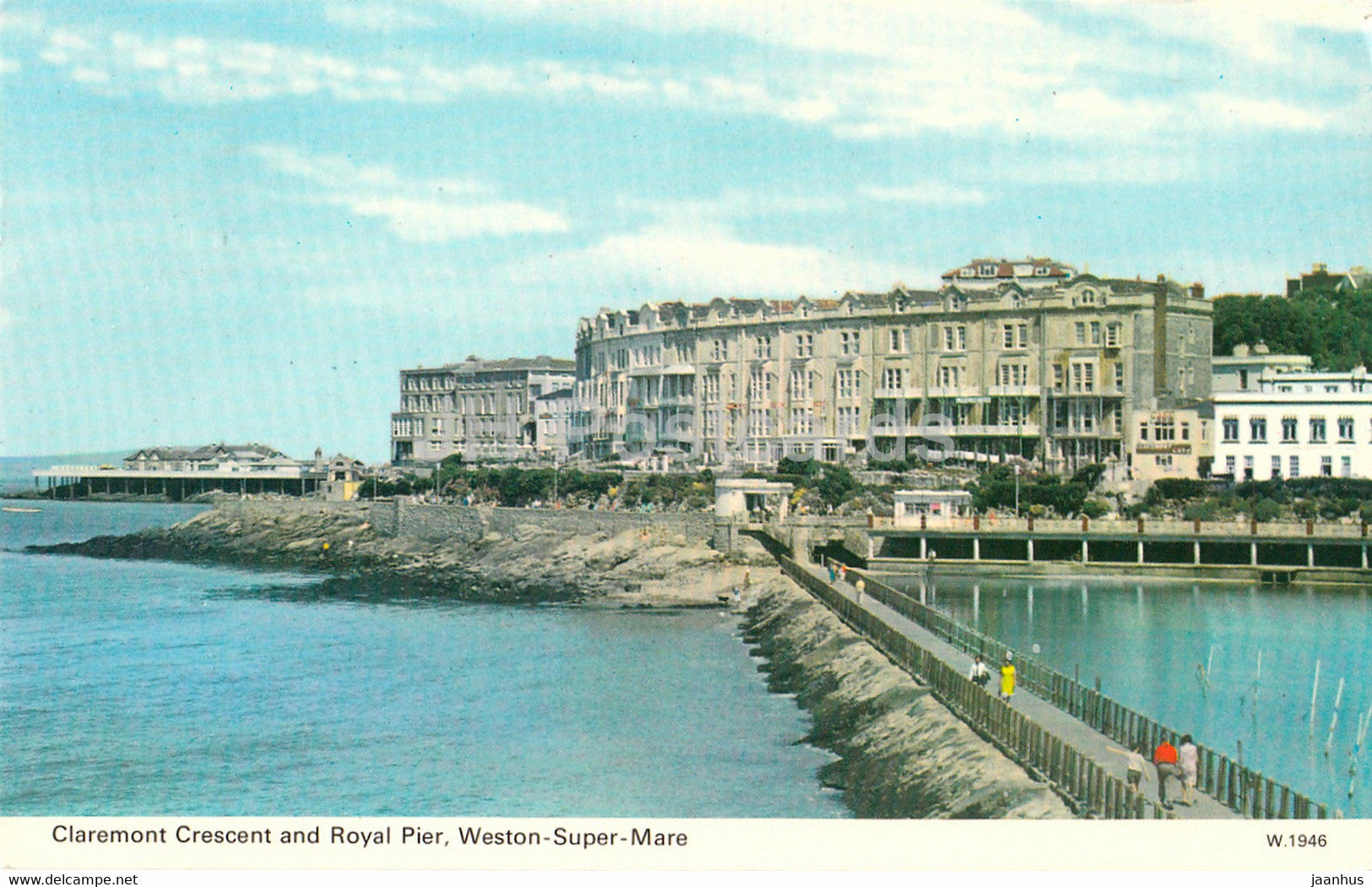 Claremont Crescent and Royal Pier - Weston Super Mare - 1977 - England - United Kingdom - used - JH Postcards