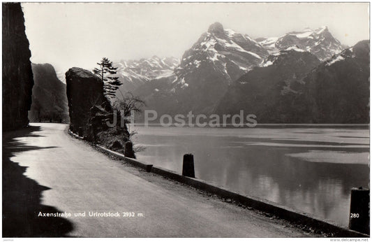 Axenstrasse und Urirotstock 2932 m - Switzerland - unused - JH Postcards