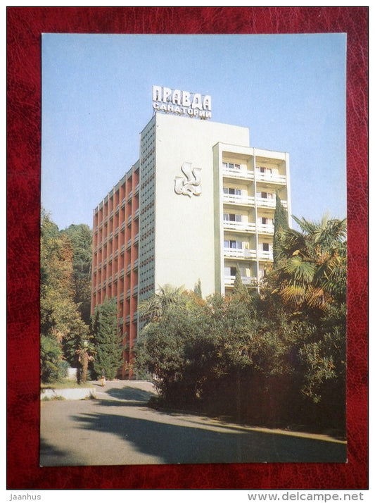 Sanatorium Pravda - Sochi - 1986 - Russia - USSR - unused - JH Postcards