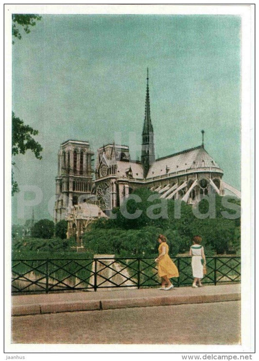 Notre Dame de Paris - European Views - 1958 - France - unused - JH Postcards