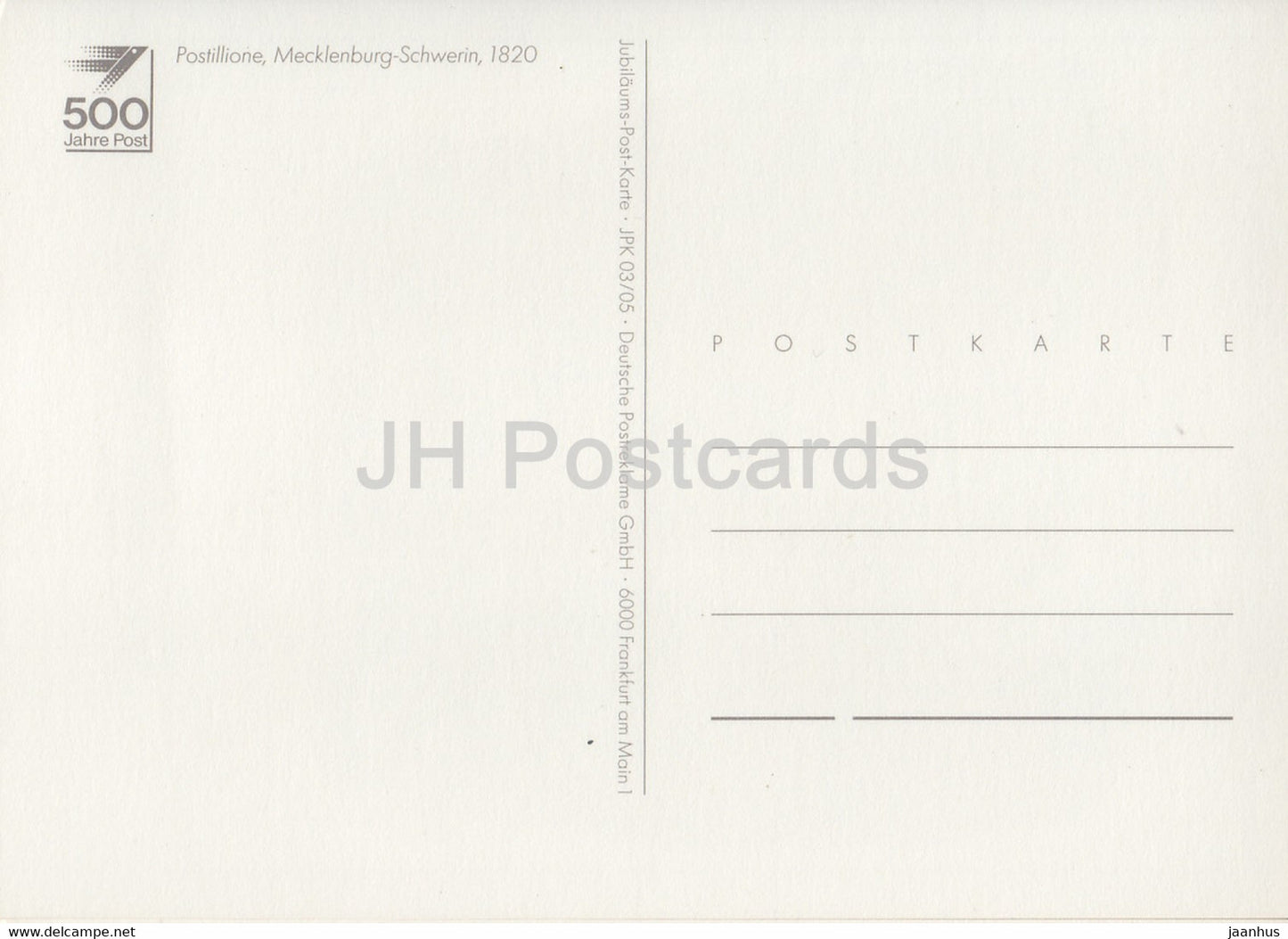 Postillione - Mecklenburg Schwerin - Postboten - Postdienst - Deutschland - unbenutzt