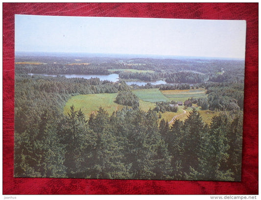 Võrumaa - Võrumaa nature, view from Munamäe tower - 1984 - Estonia - USSR - unused - JH Postcards