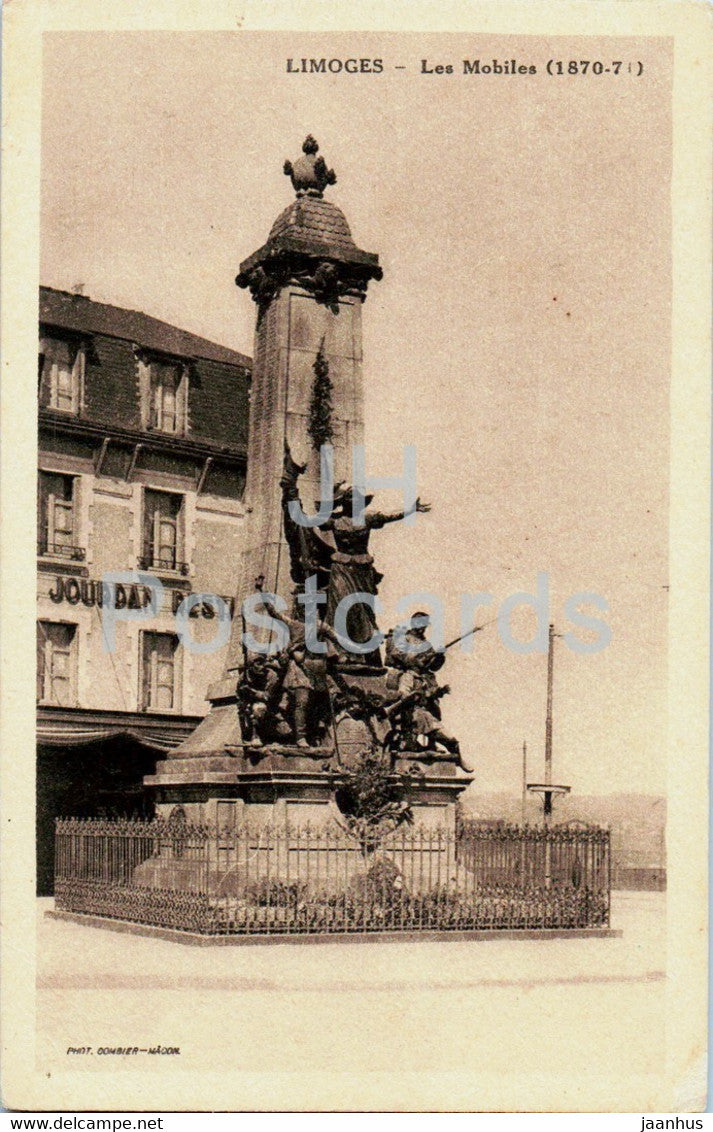 Limoges - Les Mobiles 1870-71- old postcard - France - unused - JH Postcards