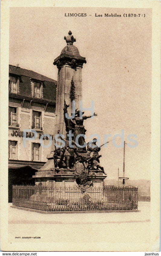 Limoges - Les Mobiles 1870-71- old postcard - France - unused - JH Postcards