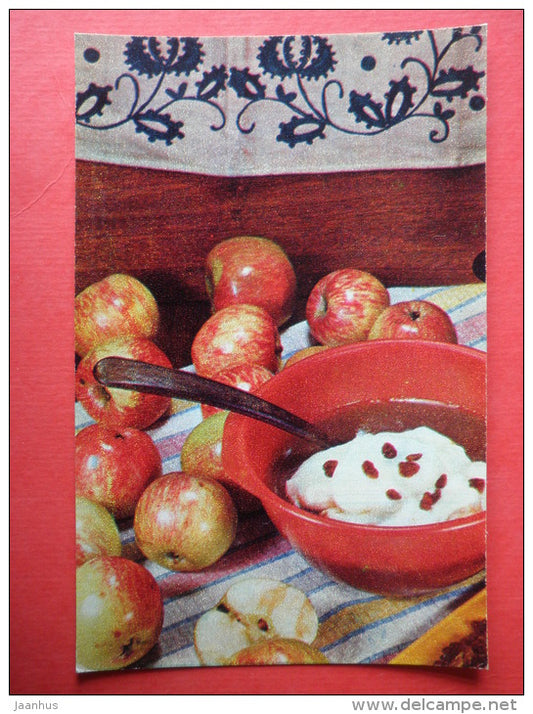 Bread soup with fruits - recipes - Latvian dishes - 1971 - Russia USSR - unused - JH Postcards