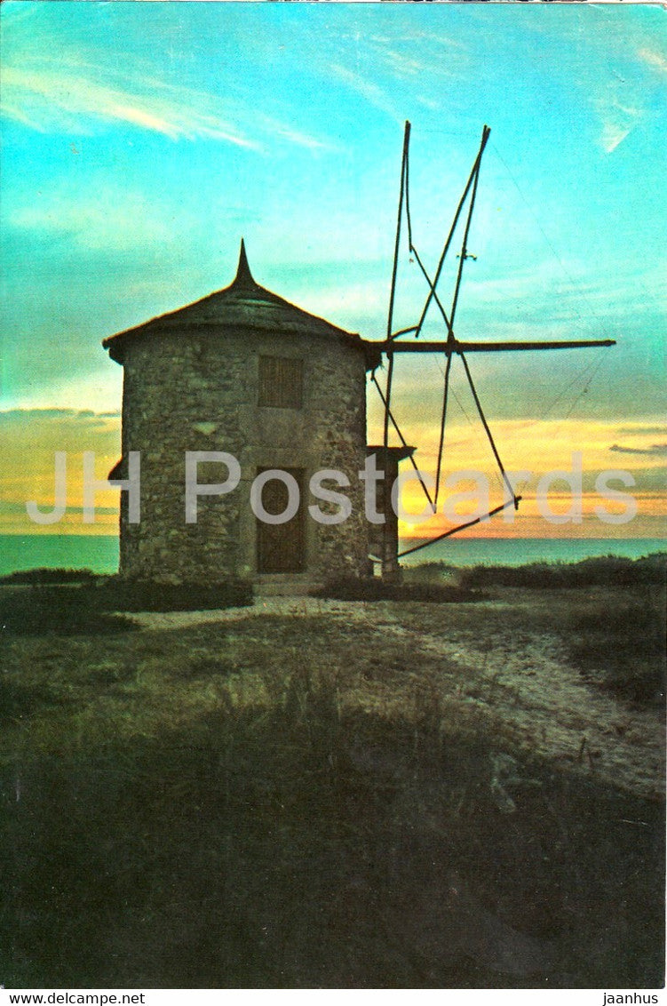 Moinhos ao entardecer - Windmill at Twilight - 599 - Portugal - unused - JH Postcards