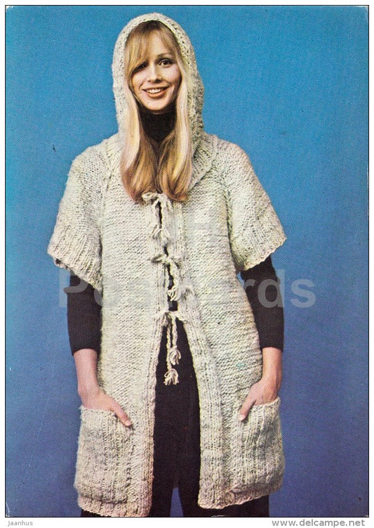 Ladies' wear - Weaving - Fashion - model - woman - 1979 - Poland - unused - JH Postcards