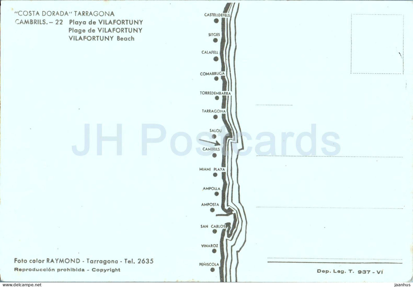 Costa Dorada - Tarragona - Cambrils - Vilafortuny beach - Spain - unused