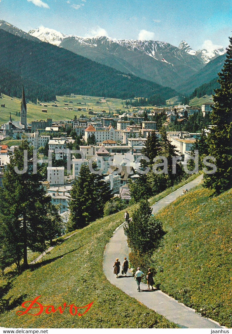 Davos 1560 m - mit Blick auf Tinzenhorn - 170 - 1971 - Switzerland - used - JH Postcards
