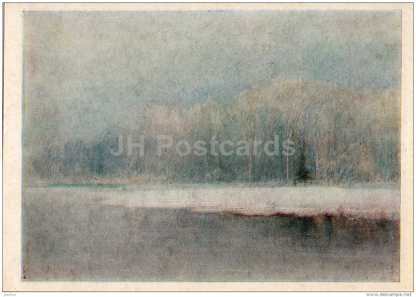 painting by A. Savrasov - Winter , 1876-77 - Russian art - 1986 - Russia USSR - unused - JH Postcards