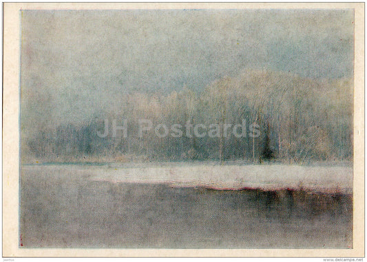 painting by A. Savrasov - Winter , 1876-77 - Russian art - 1986 - Russia USSR - unused - JH Postcards