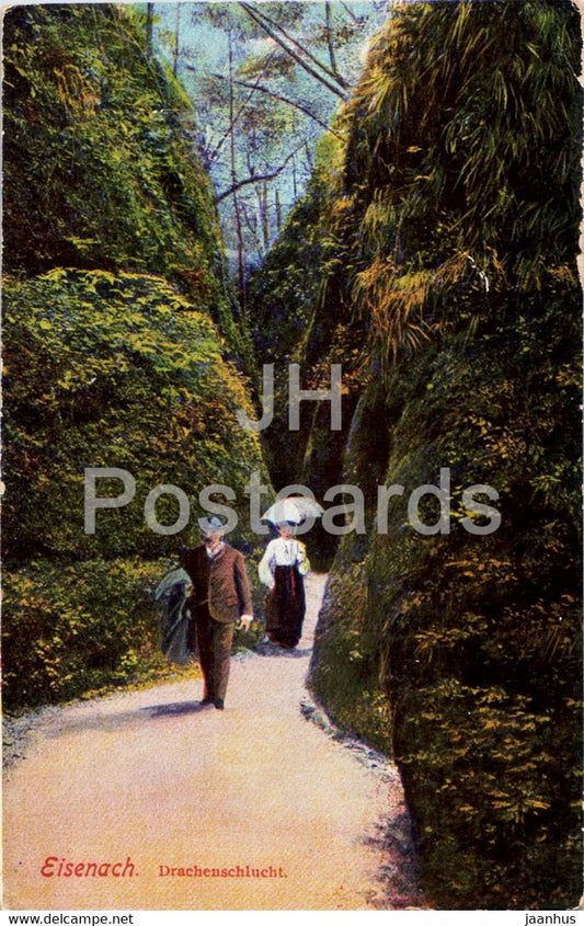 Eisenach - Drachenschlucht - 3744 - old postcard - Germany - unused - JH Postcards