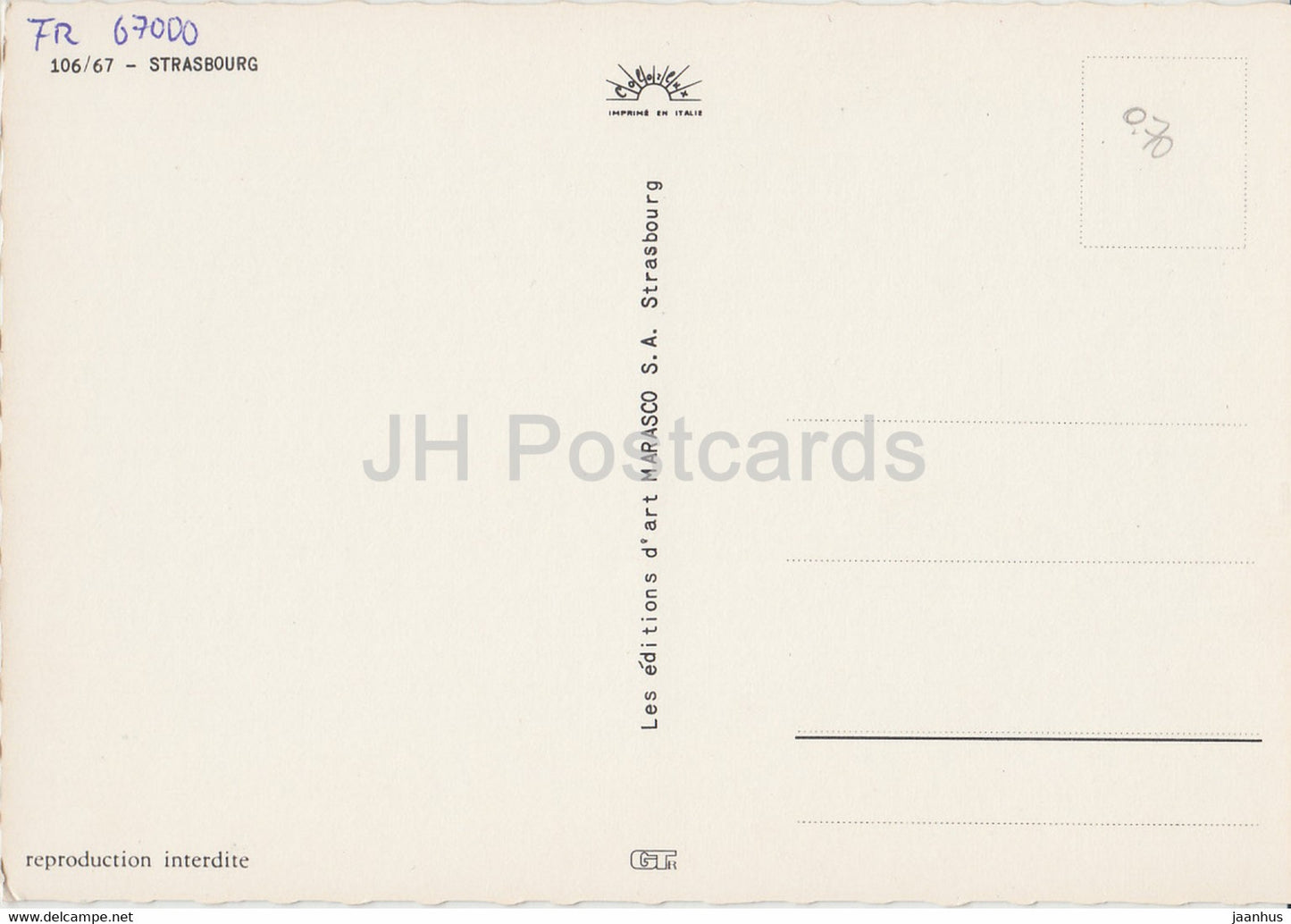 Strasbourg - Petite France - Pl Kleber - Vue Generale - Eglise St Paul - Pl Republique - multiview - France - used