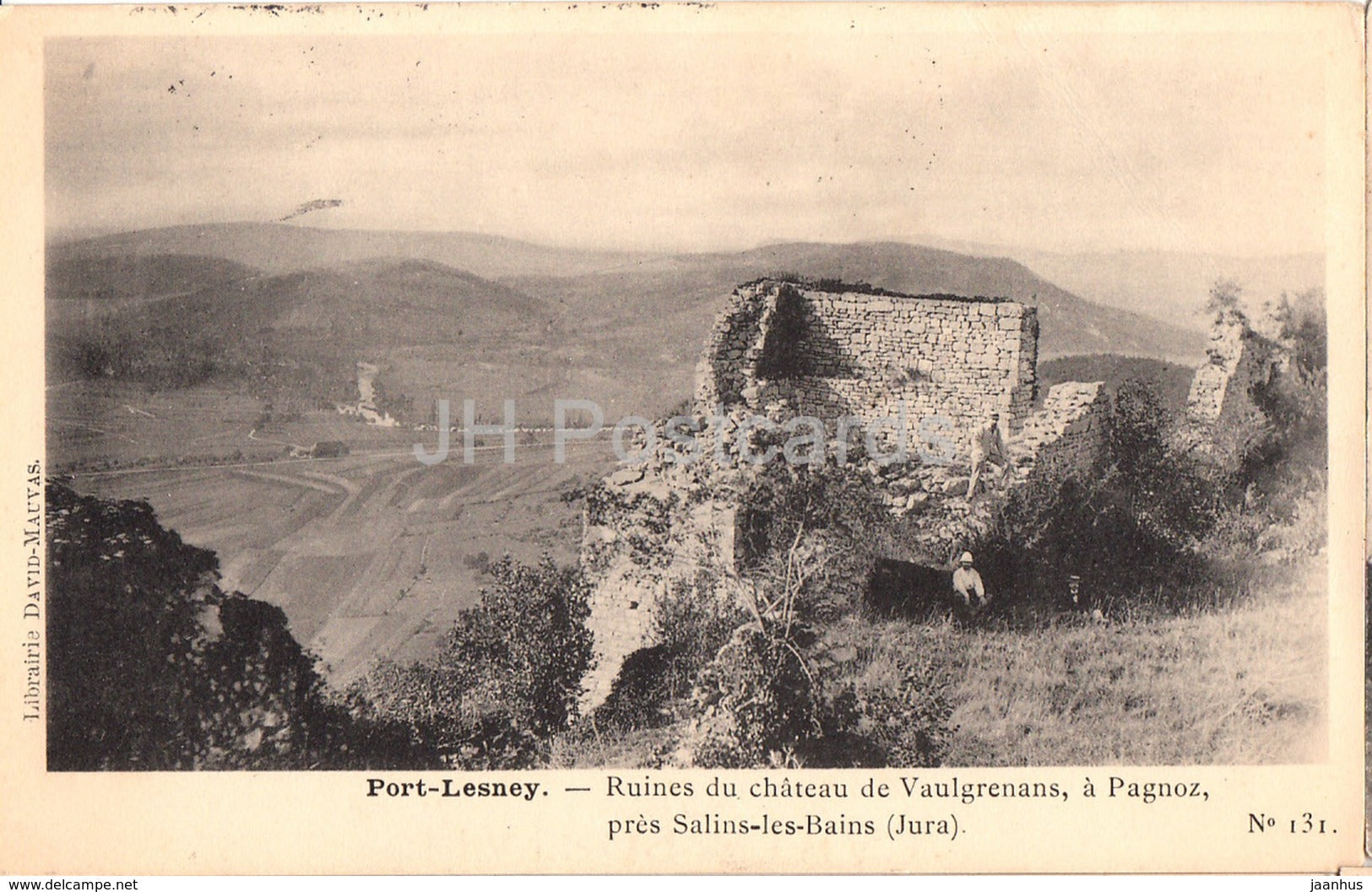 Port Lesney - Ruines du Chateau de Vaulgrenans a Pagnoz - 131 - castle ruins - old postcard - 1911 - France - used