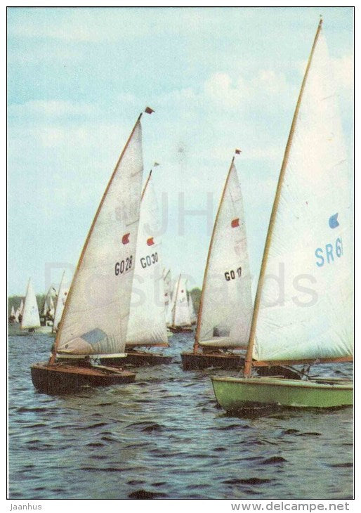 international OK Dinghy class - dinghy - sailing boat - yacht racing - sport - 1978 - Estonia USSR - unused - JH Postcards