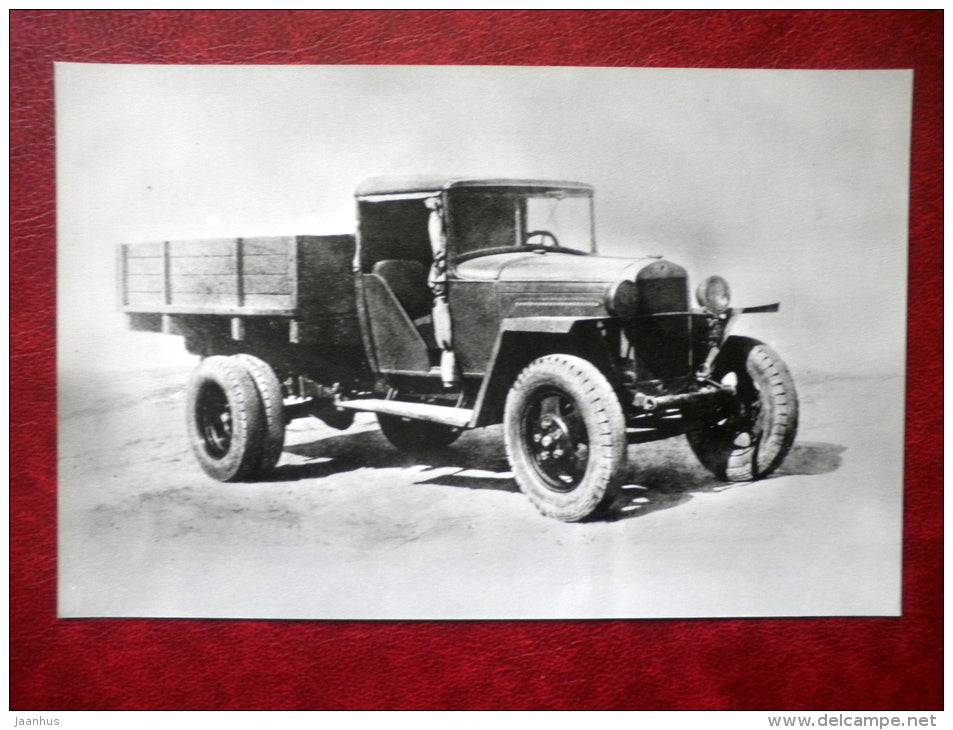 GAZ -mm - Russia , 1942-1950 - old cars - truck - 1984 - Russia USSR - unused - JH Postcards