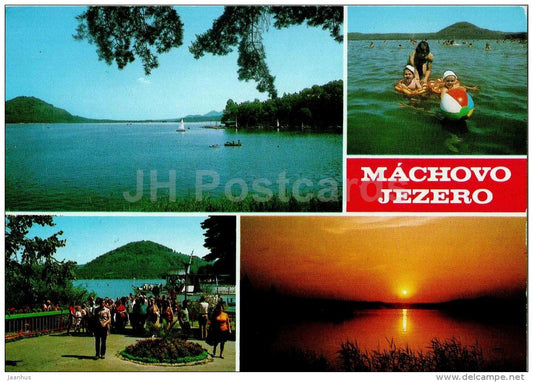 Machovo Jezero - lake Machovo - Czech - Czechoslovakia - used 1977 - JH Postcards