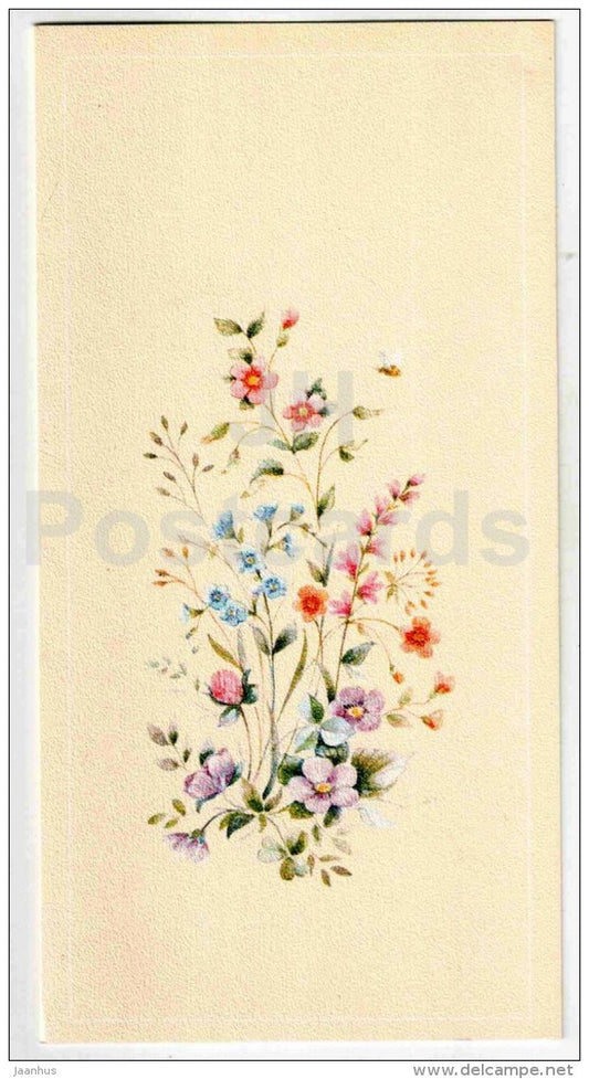 greeting card - illustration - flowers - 4150/4 - Finland - used in 1993 - JH Postcards