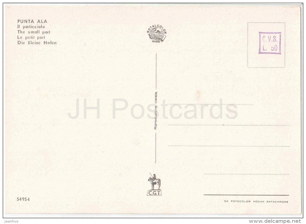 Il Porticciolo - The Small Port - Punta Ala - Grosseto - Toscana - 54954 - Italia - Italy - unused - JH Postcards