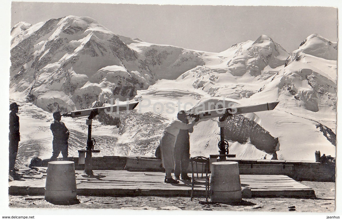 Zermatt - Gornergrat - Lyskamm - Castor - Pollux - telescope - 10354 - Switzerland - 1959 - used - JH Postcards