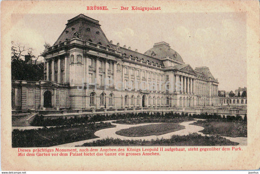Bruxelles - Brussels - Brussel Konigspalast - feldpost - military mail - old postcard - 1918 - Belgium - used - JH Postcards