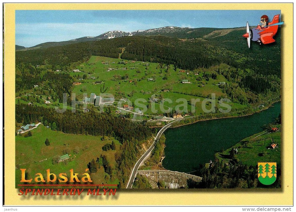 Labska - Spindleruv Mlyn - panorama - Czech - used 2001 - JH Postcards