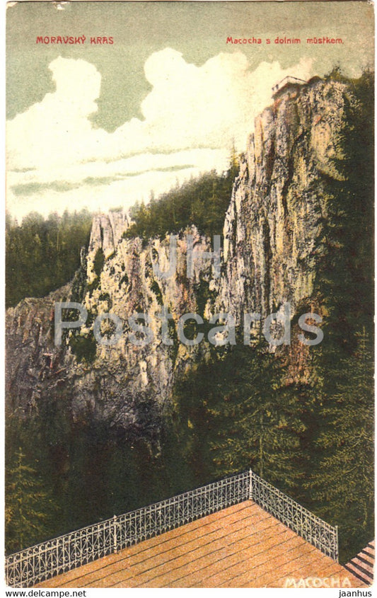 Moravsky Kras - Macocha s dolnim mustkem - old postcard - 1909 - Czech Republic - used - JH Postcards