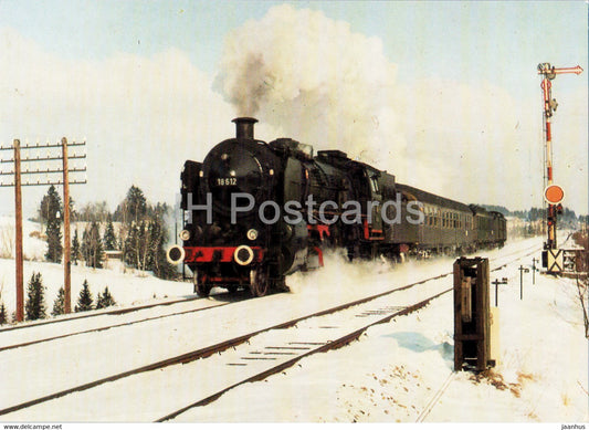 18612 bei der Ausfahrt in Rothenbach - train - railway - locomotive - Germany - unused - JH Postcards